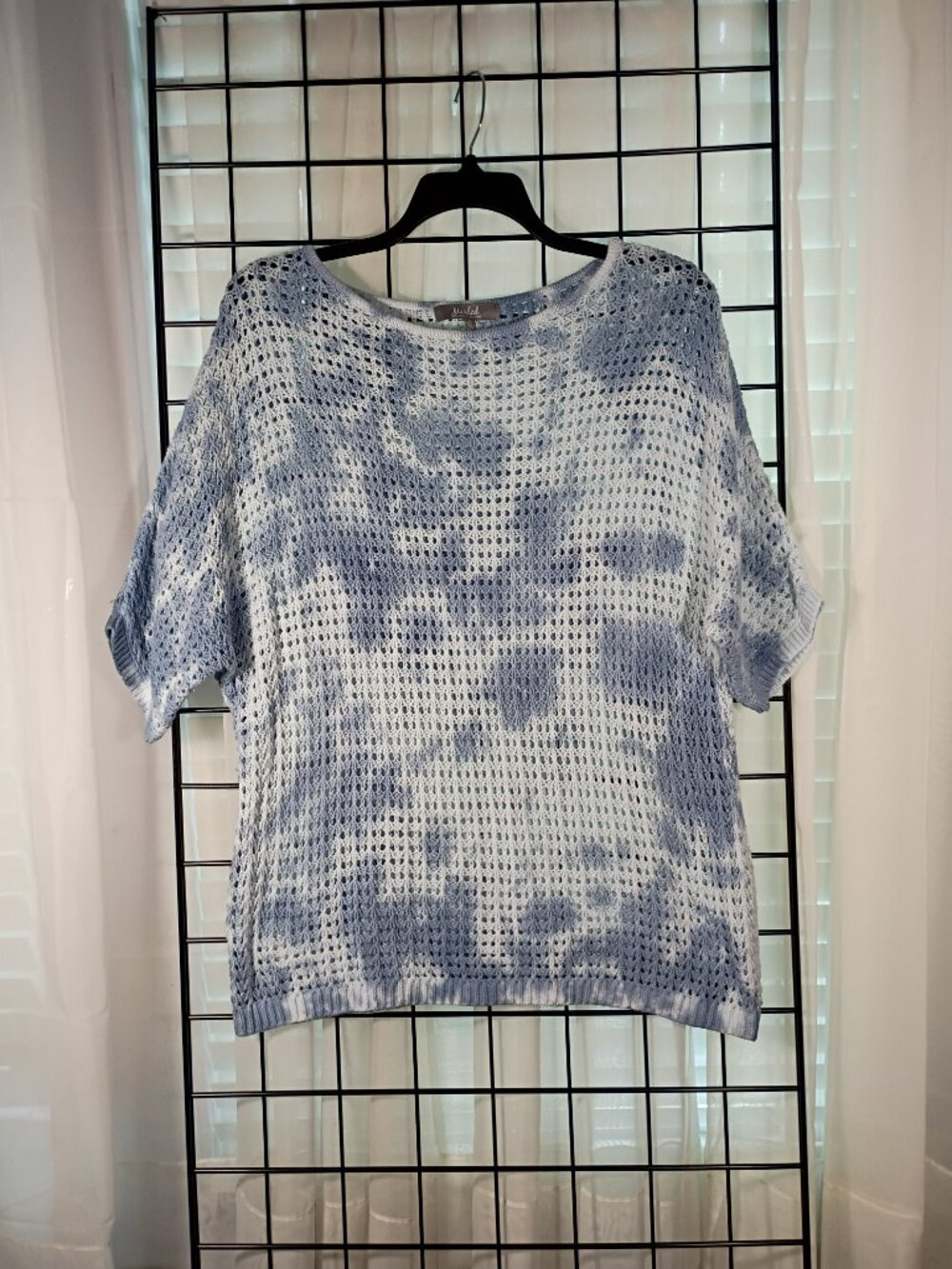 Marled Open-Knit Tie-Dye Sweater Size Medium